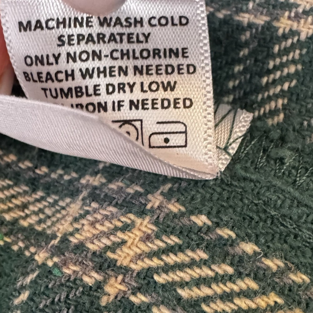 Properly Tied Boys Ranch Flannel Plaid Shirt Size 6 Green Layering Outdoor - Picture 5 of 6